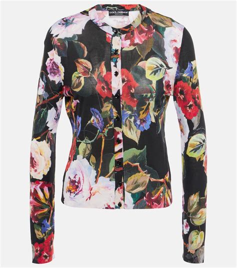 dolce gabbana silk cardigan|DOLCE&GABBANA Floral.